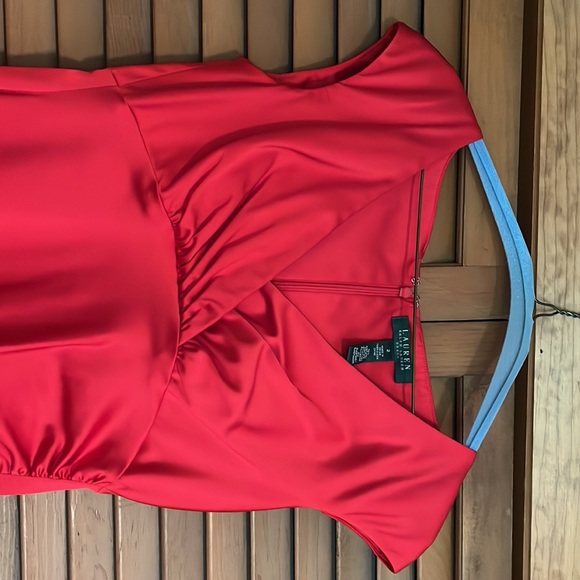 Womens Red midi dress - Picture 5 of 6